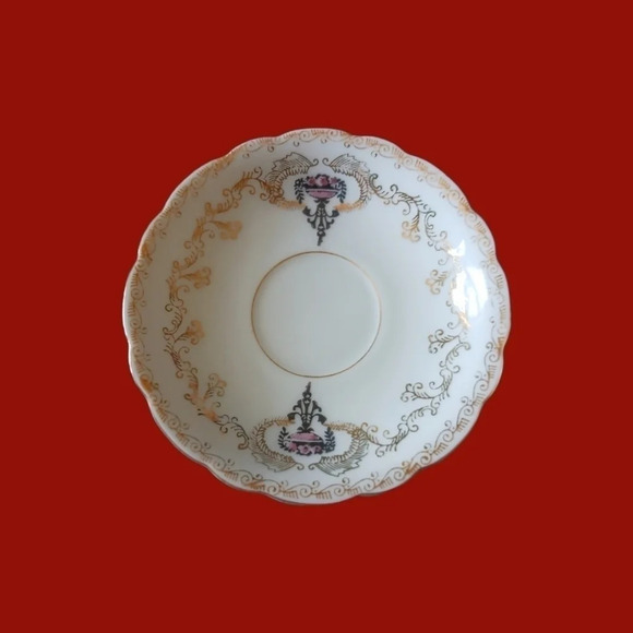 -Vtg teacup & saucer set japan gold white fine - Picture 5 of 7